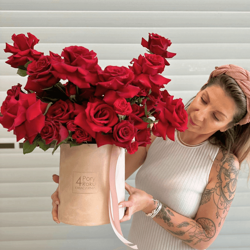 flower box z róż