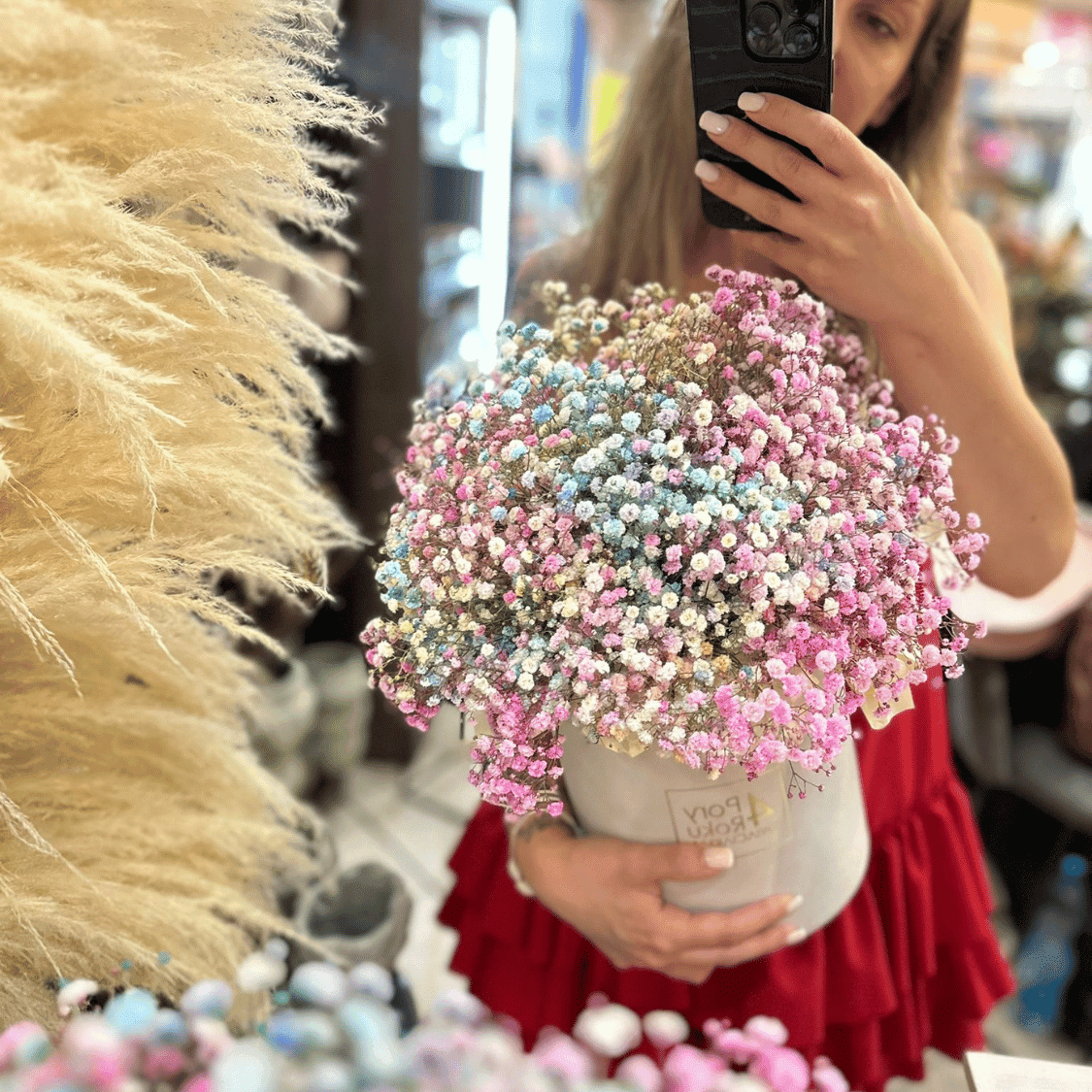 flower box duży gipsówka