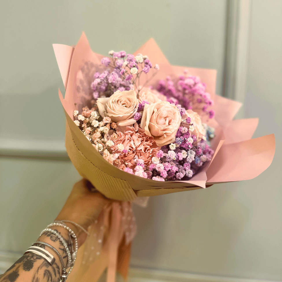 bukiet z gipsówki | kwiaciarnia 4 pory roku starachowice