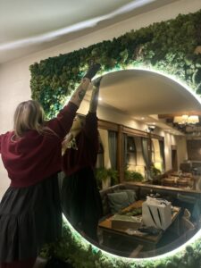 a wall of moss