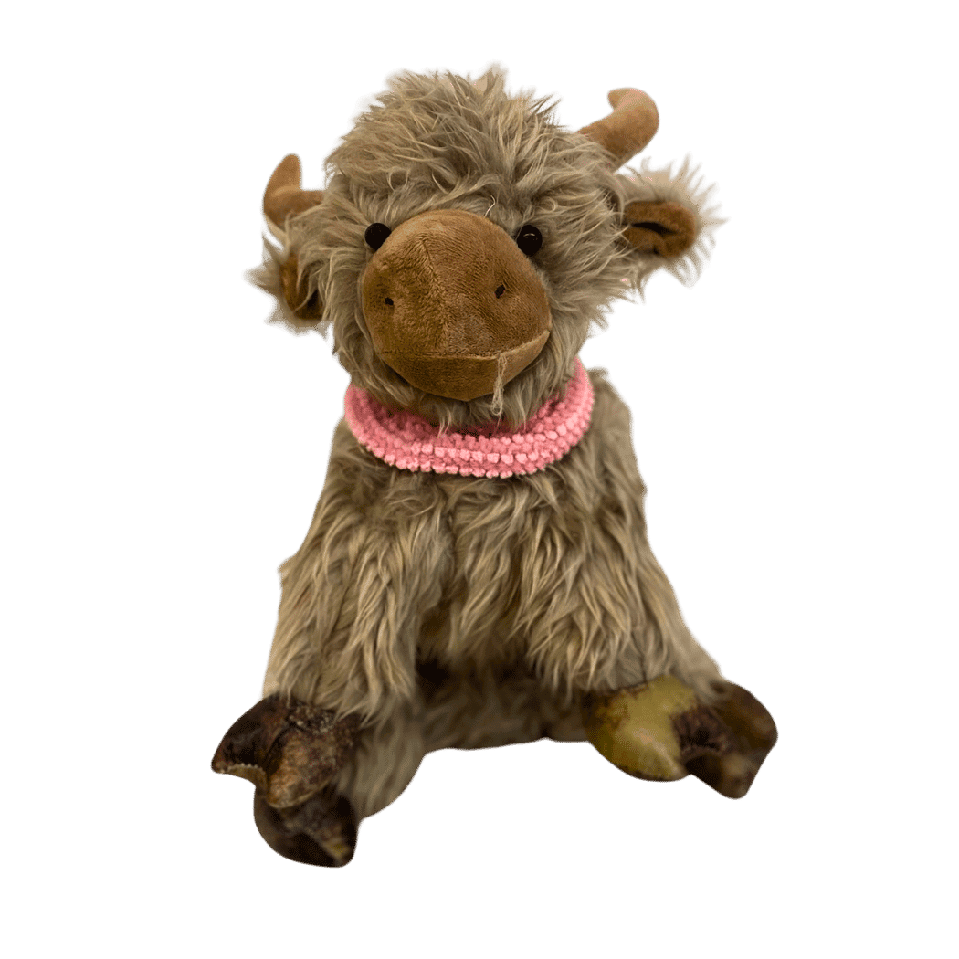 maskotka krówka krowa buffalo, krowa szkocka