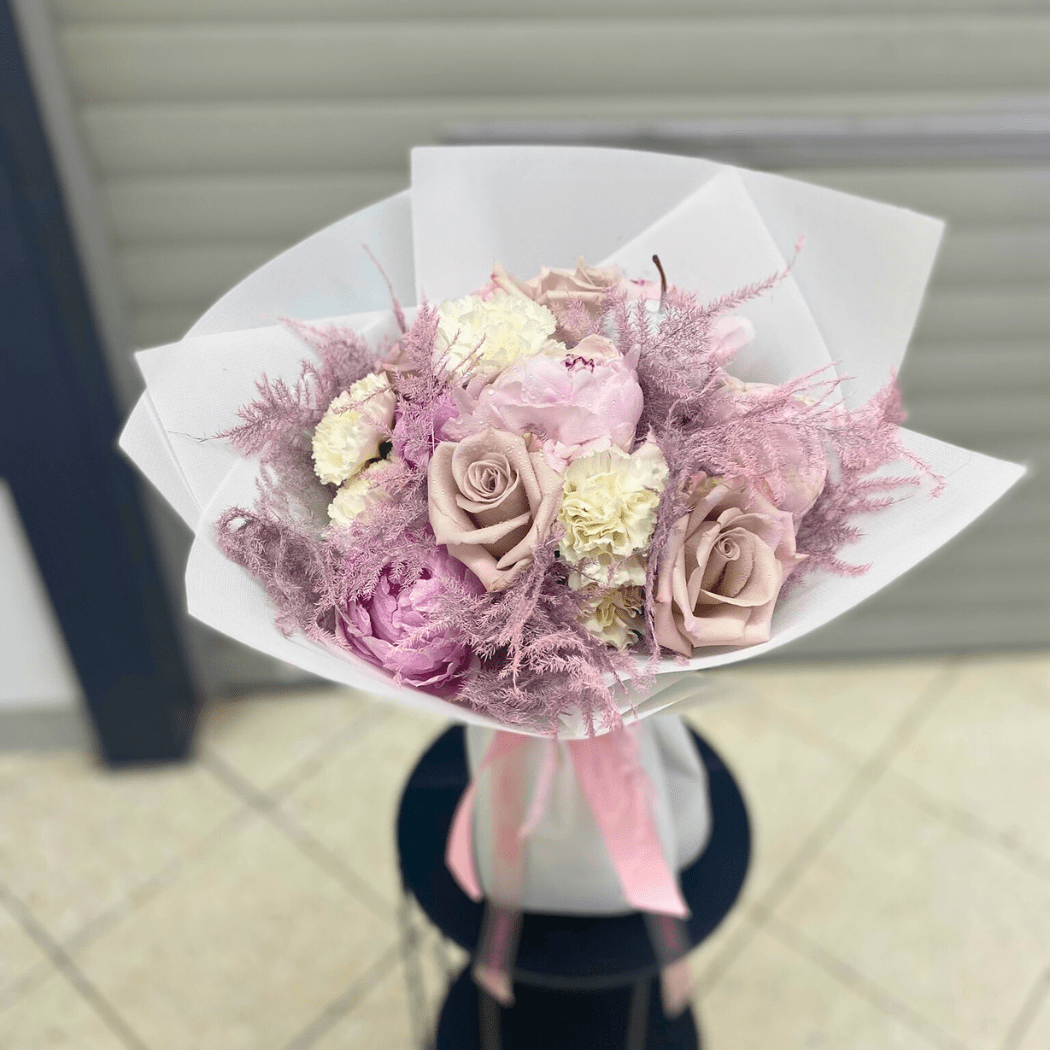 bukiet zimowy róża